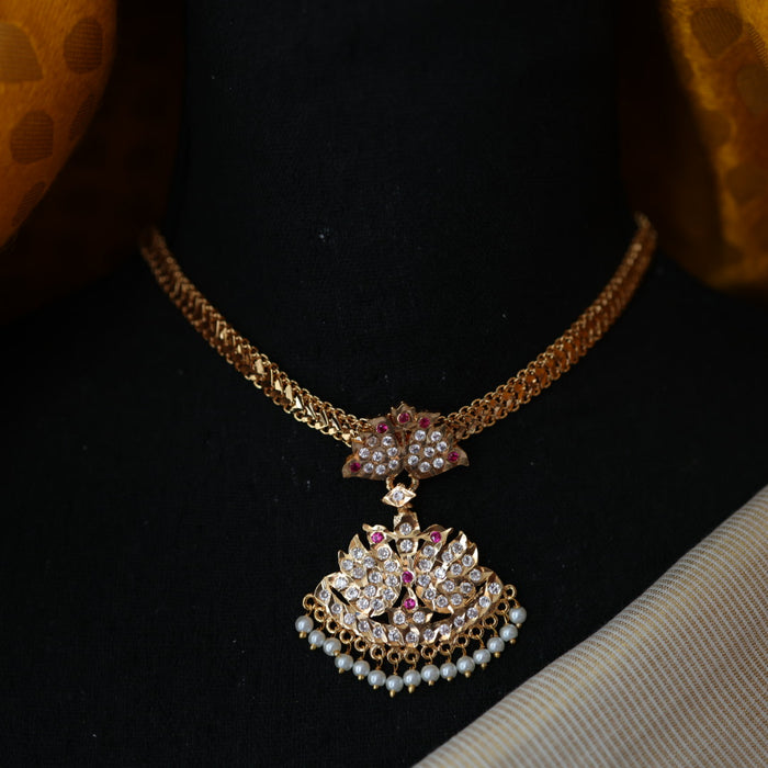 Heritage gold plated short necklace H432