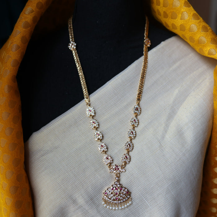 Heritage gold plated padakam long necklace HP2121