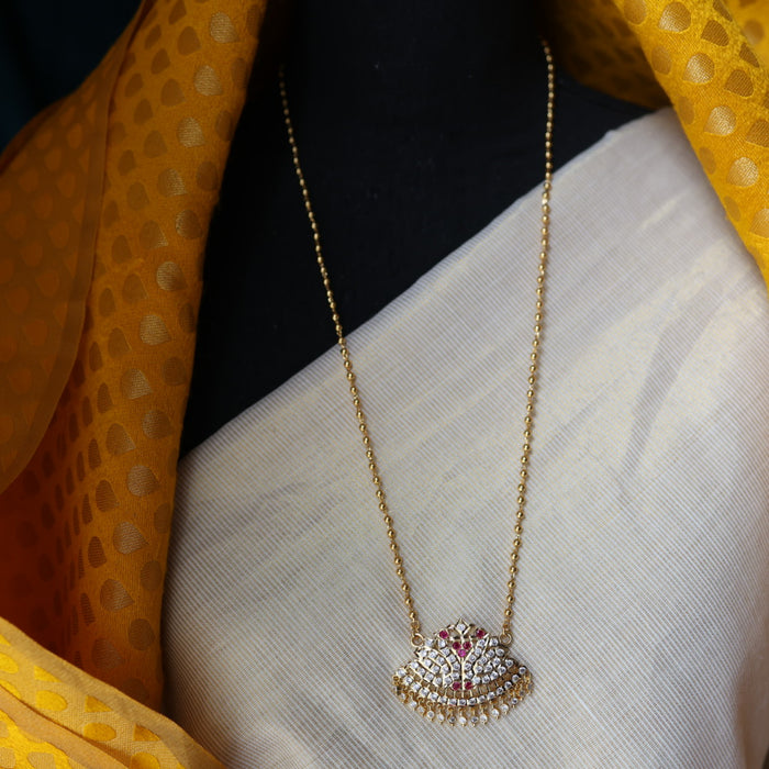 Heritage gold plated padakam long necklace HP1123
