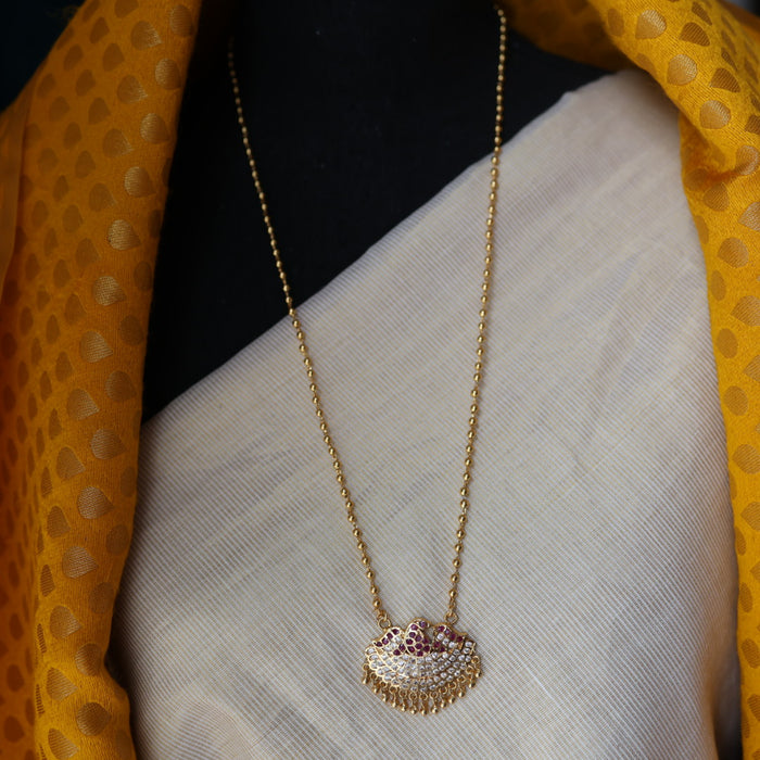 Heritage gold plated padakam long necklace HP218