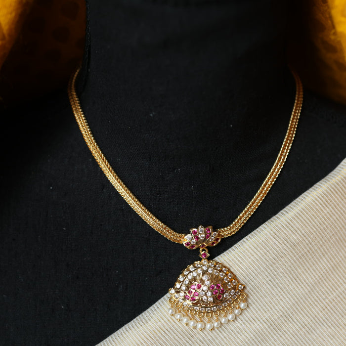 Heritage gold plated short necklace H978
