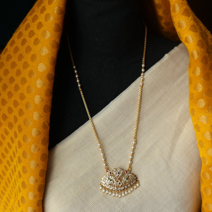 Heritage gold plated padakam long necklace HP322