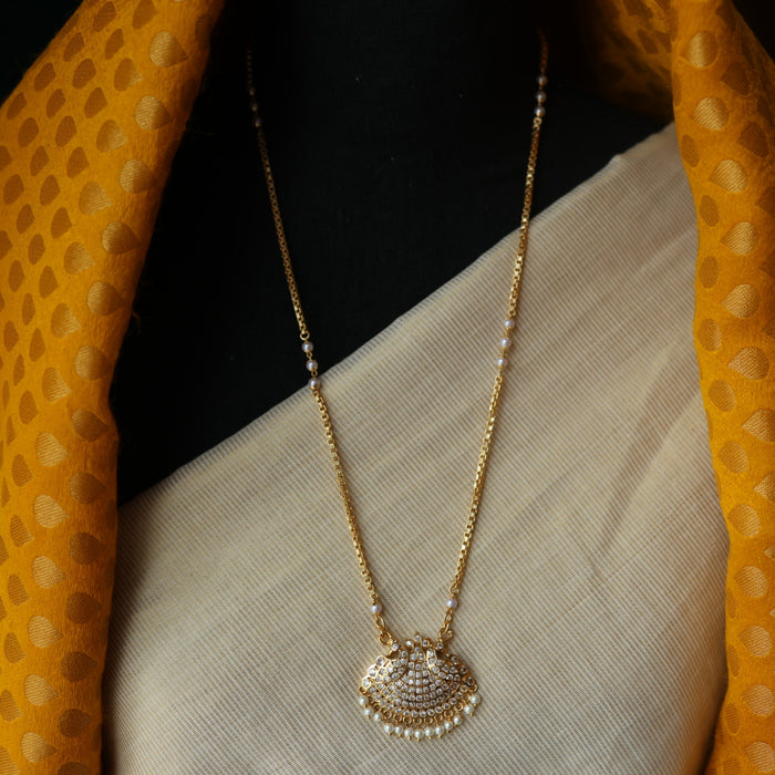 Heritage gold plated padakam long necklace HP311