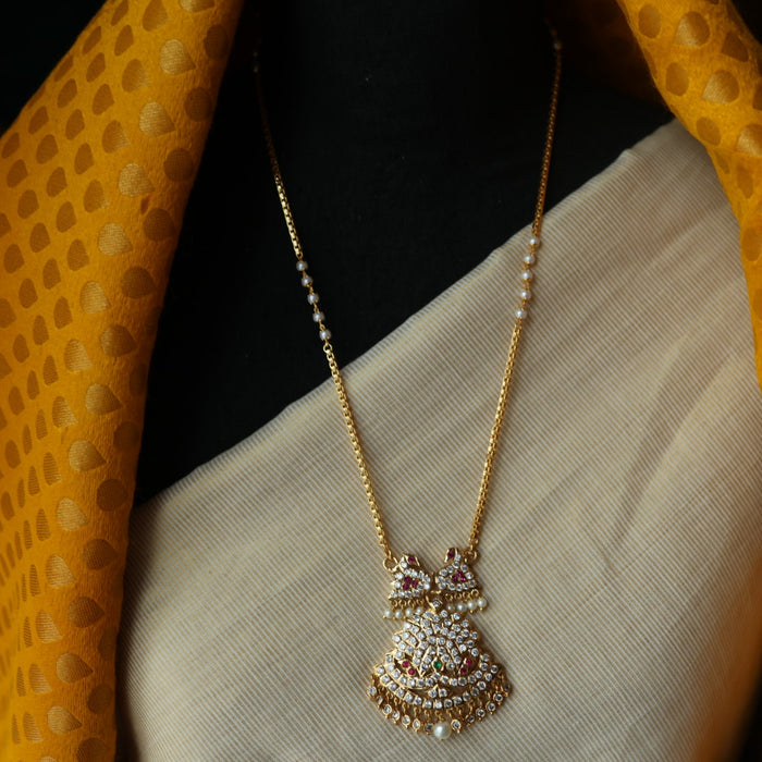 Heritage gold plated padakam long necklace HP987
