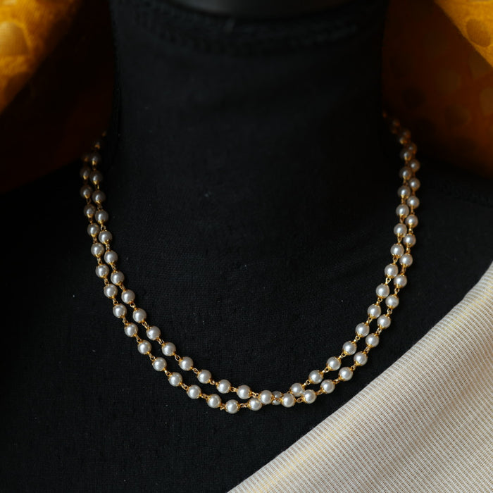 Heritage gold plated pearl layer chain HC8722