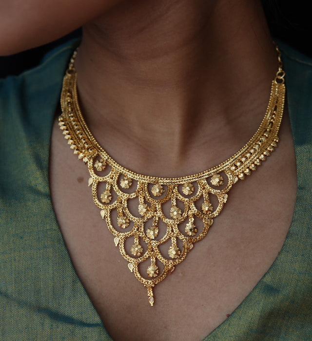 Dubai design Heritage gold short necklace DU003
