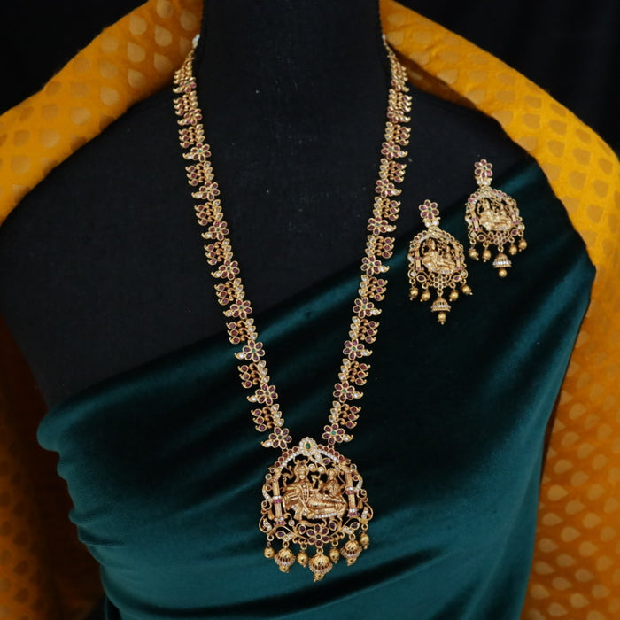 Antique long necklace and earrings LL01015