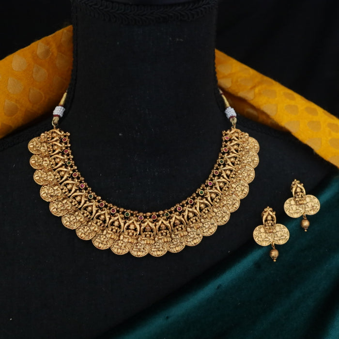 Antique short necklace and earrings SS11019