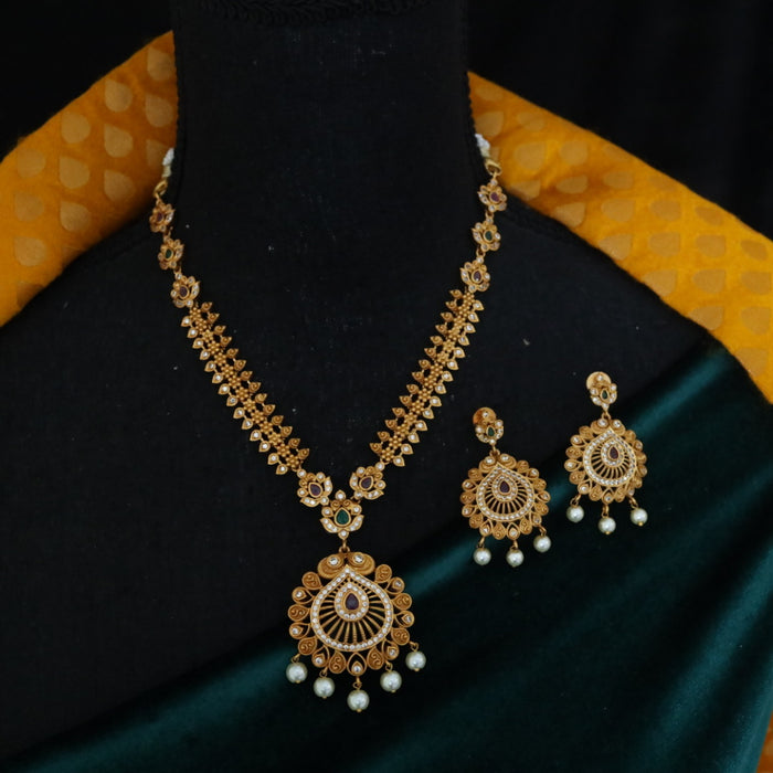 Clearance antique short necklace and earrings TTS301