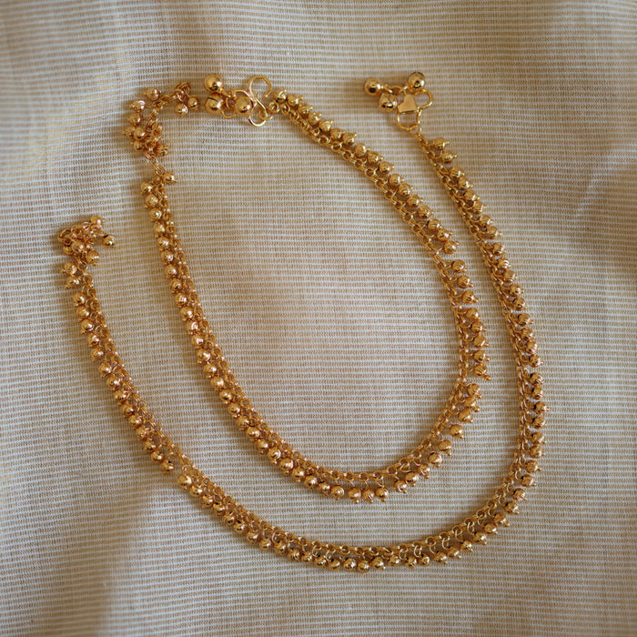 Heritage gold traditional anklet HAN313