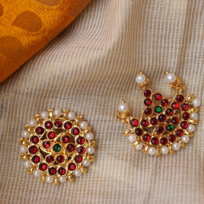 Ruby stone sun and moon hair accessories HA001