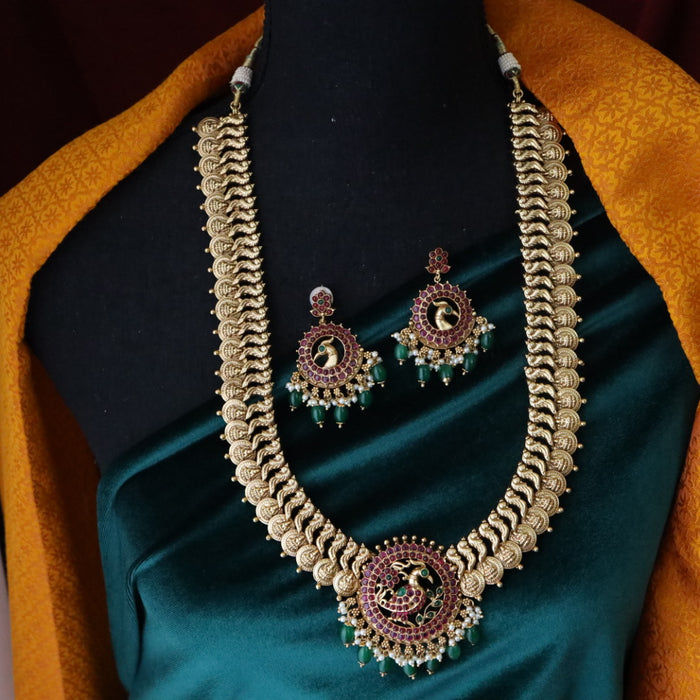 Antique traditional short necklace with earrings LL01002