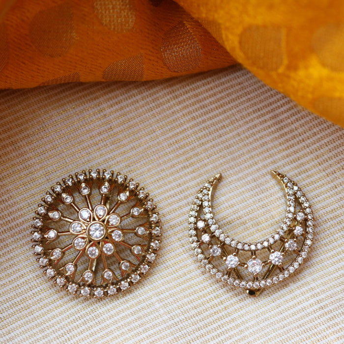White stone sun and moon hair accessories HA002