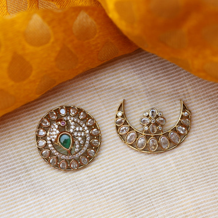 Antique White stone sun and moon hair accessories HA006