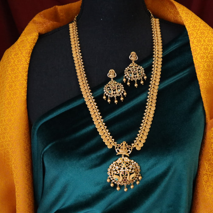 Antique long necklace and earrings LL01017