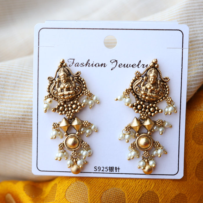 Antique temple drop earrings AD009