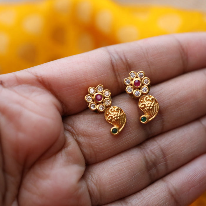 Heritage gold studd earrings AS005