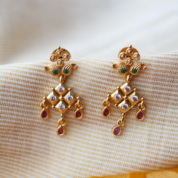 Antique gold studd earrings AS0013