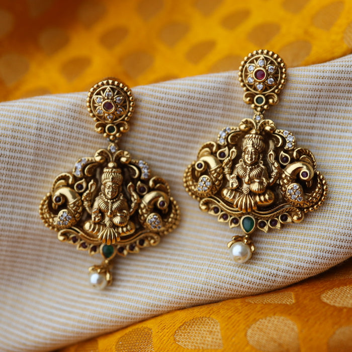 Antique gold drop earrings AD0018