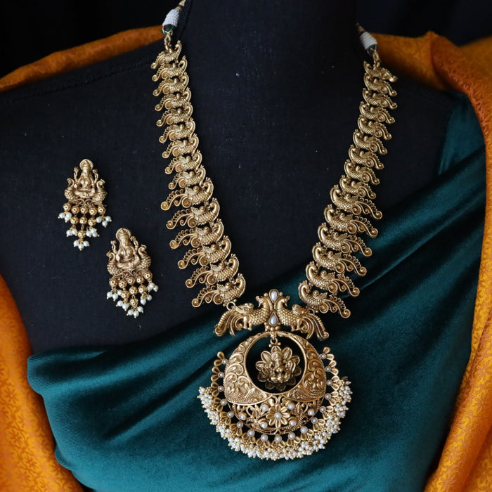 Antique temple short necklace and earrings LL01008