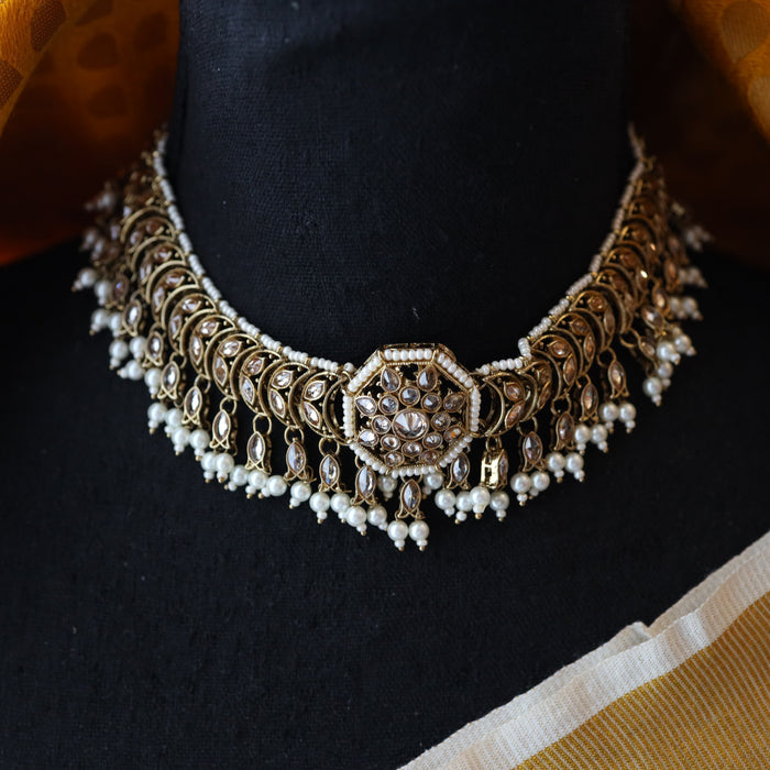 Trendy choker necklace and earrings TW45
