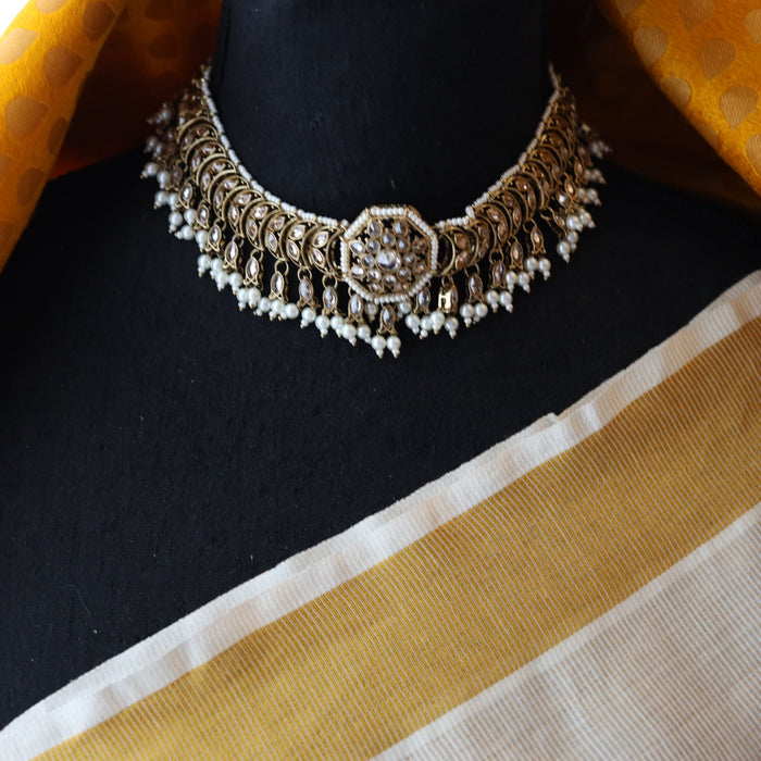 Trendy choker necklace and earrings TW45