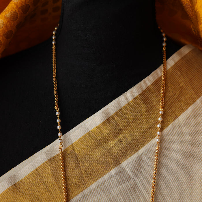 Heritage gold plated padakam long necklace HP37