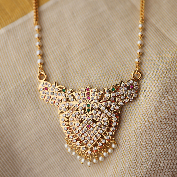Heritage gold plated padakam long necklace HP37