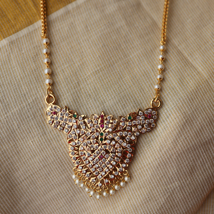 Heritage gold plated padakam long necklace HP37