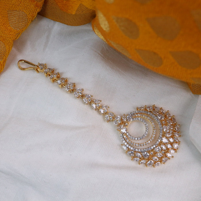 Heritage gold plated maang tikka 144349