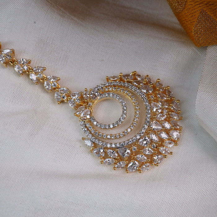Heritage gold plated maang tikka 144349