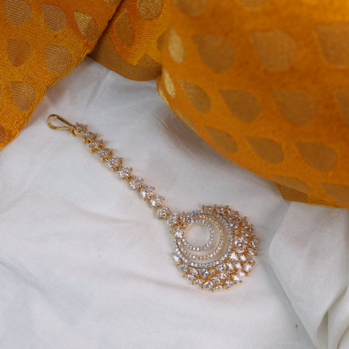 Heritage gold plated maang tikka 144349