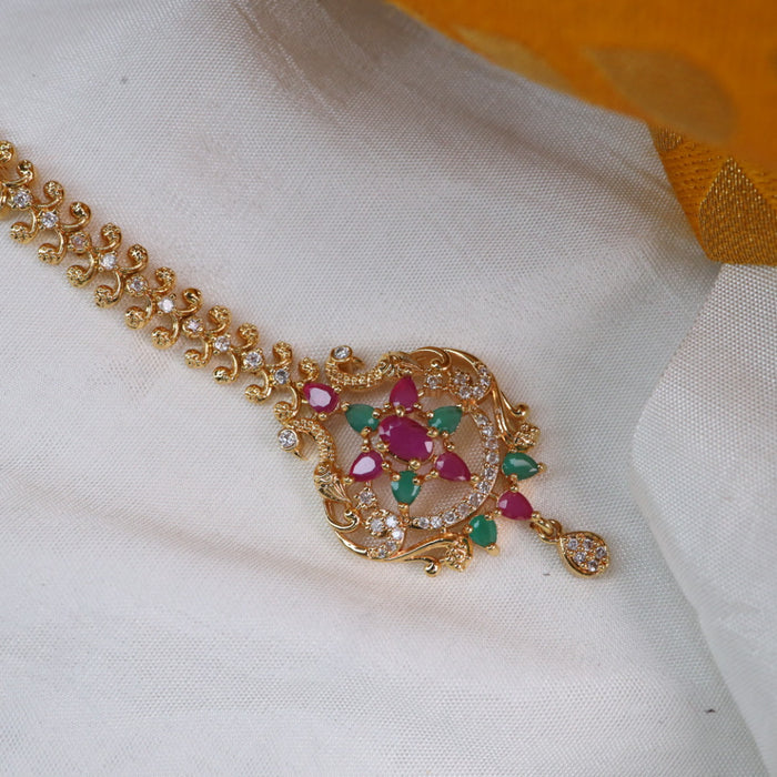 Heritage gold plated maang tikka 144344