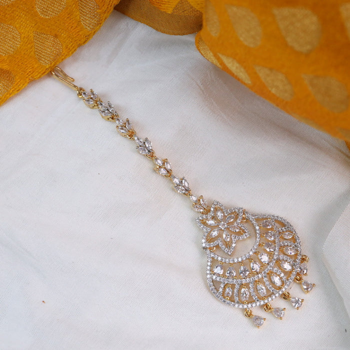 Heritage gold plated maang tikka 144370