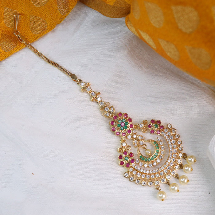 Heritage gold plated maang tikka 144371
