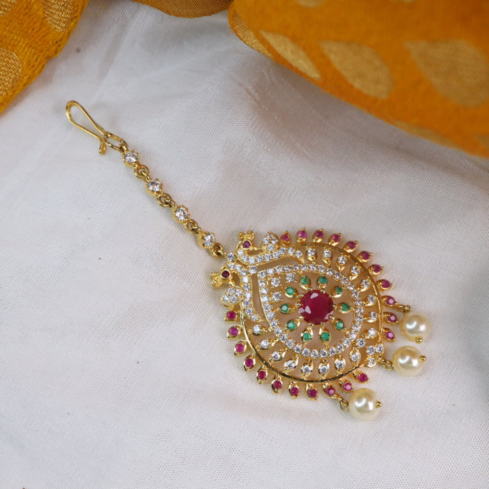 Heritage gold plated maang tikka 1443492