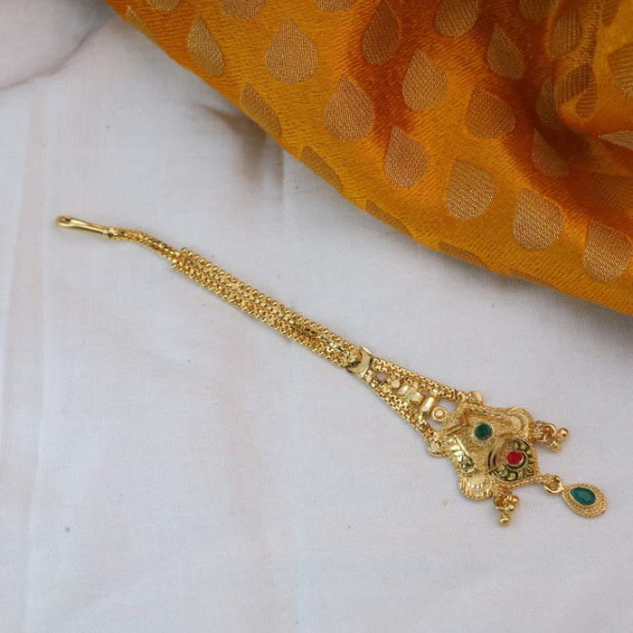 Heritage gold plated maang tikka 144381
