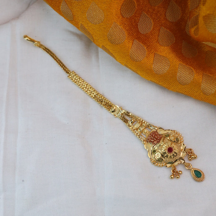 Heritage gold plated maang tikka 144345