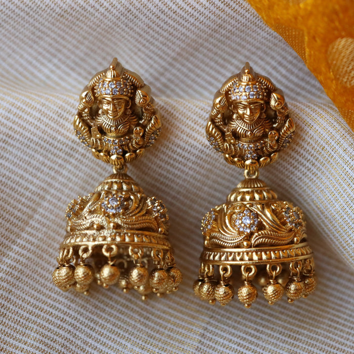 Antique temple design jumka earring AJ94