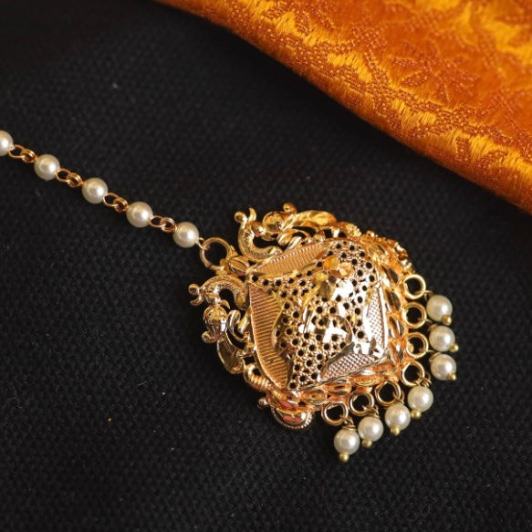 Heritage gold plated maang tikka 1443424
