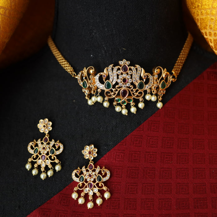 Antique choker necklace with earrings CCB10111