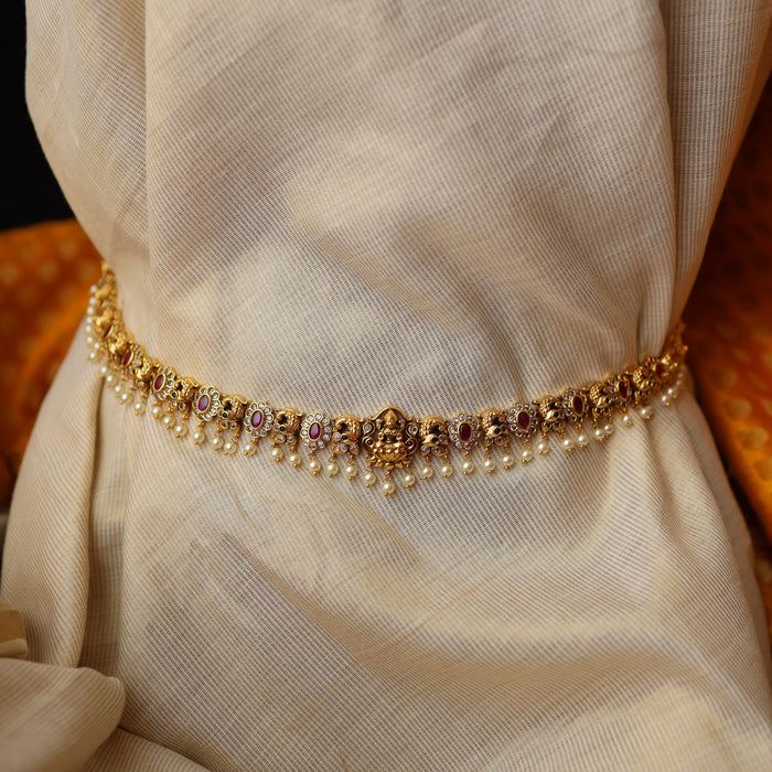 Antique gold and pearl waistchain AW100171