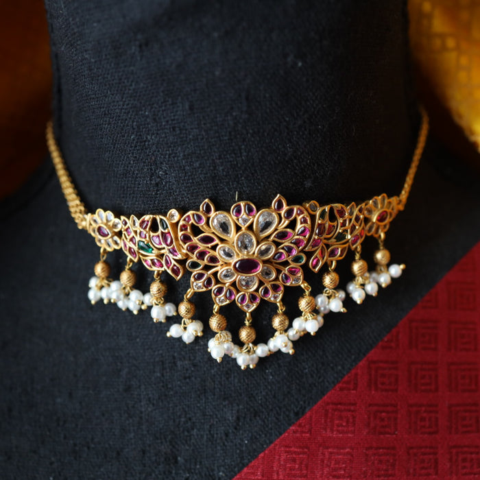 Antique choker necklace with jumka earrings CCB110