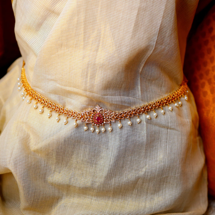 Heritage gold ruby white waistchain HW10056