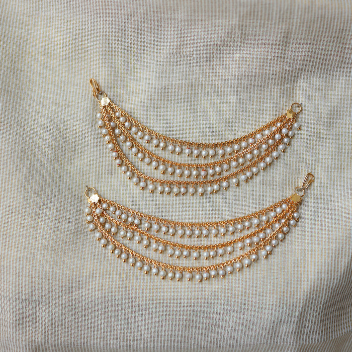 Heritage 3 layer gold plated pearl  mattal ear accessories HM005