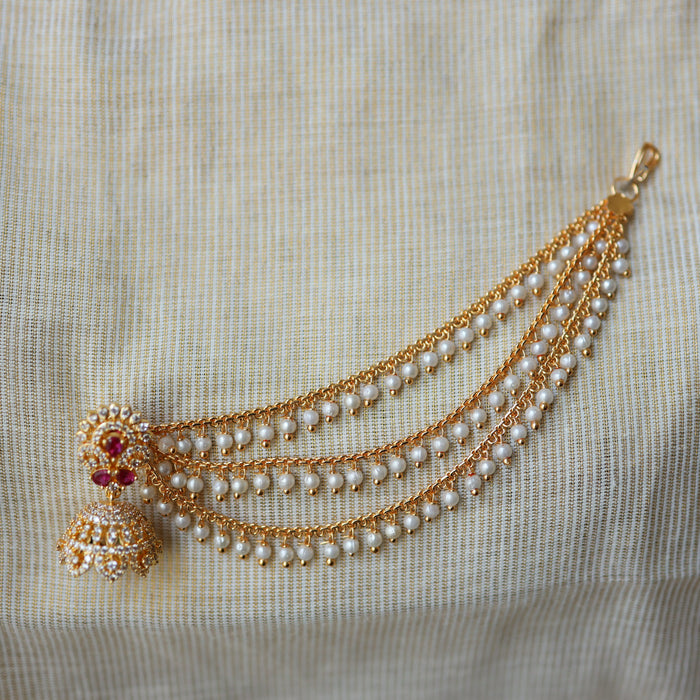 Heritage 3 layer gold plated pearl  mattal ear accessories HM005