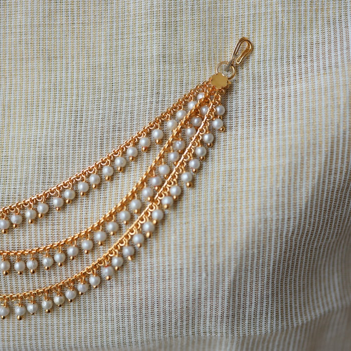 Heritage 3 layer gold plated pearl  mattal ear accessories HM005
