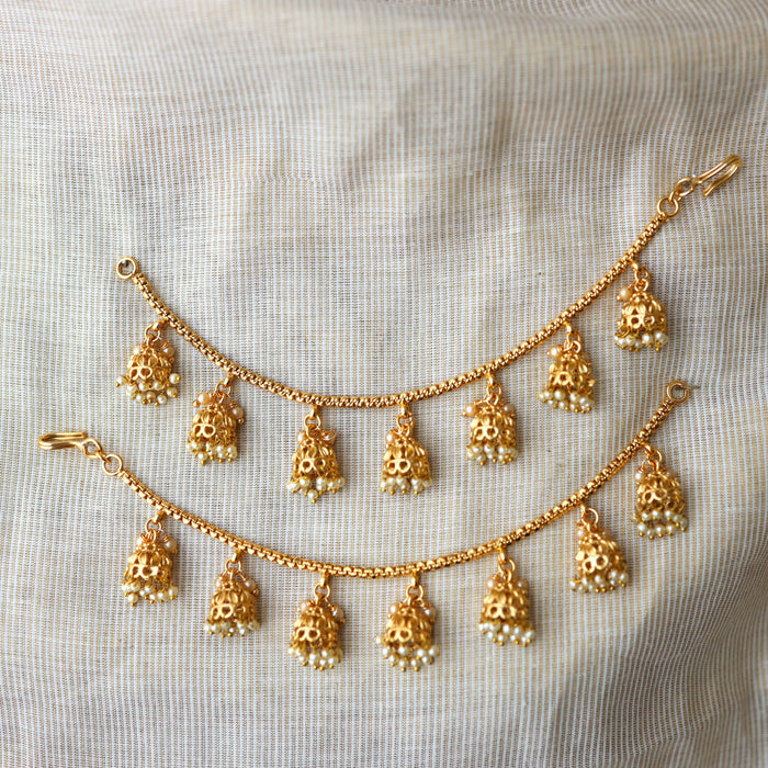 Heritage gold plated pearl mattal ear accessories HM006