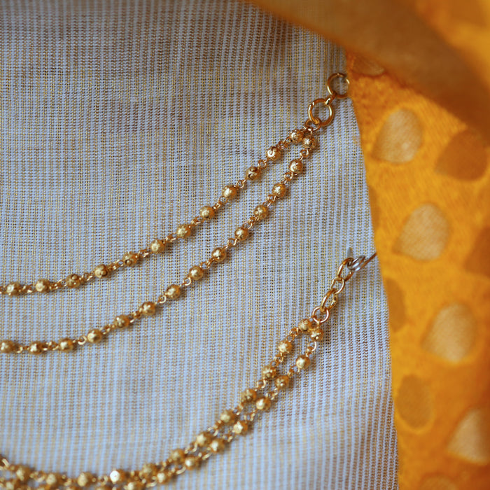 Heritage 2 layer gold plated pearl mattal ear accessories HM019