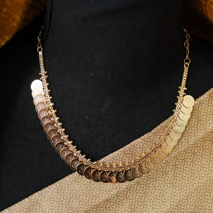 Heritage gold plated coin short necklace H5362